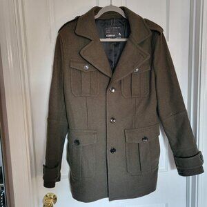 Express Men's Military Style Peacoat - Size M